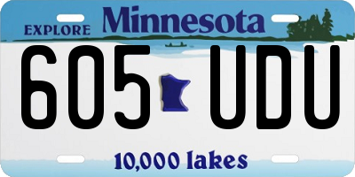 MN license plate 605UDU