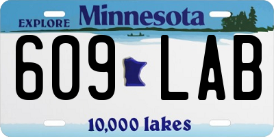 MN license plate 609LAB