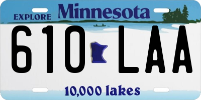 MN license plate 610LAA