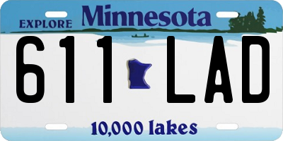 MN license plate 611LAD