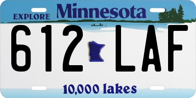MN license plate 612LAF