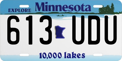 MN license plate 613UDU