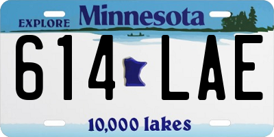 MN license plate 614LAE