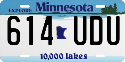 MN license plate 614UDU