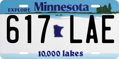 MN license plate 617LAE