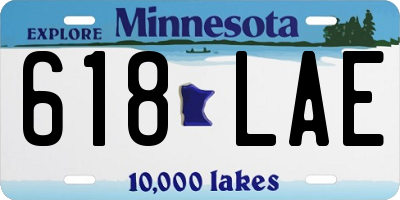 MN license plate 618LAE