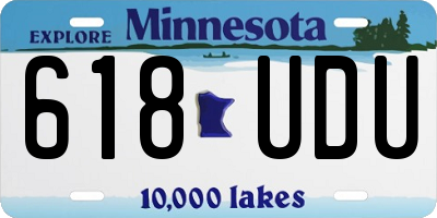 MN license plate 618UDU