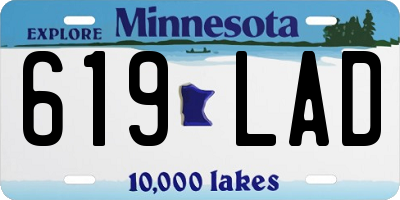 MN license plate 619LAD
