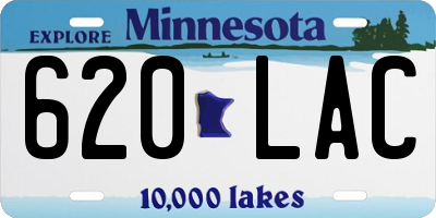 MN license plate 620LAC