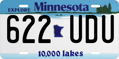 MN license plate 622UDU