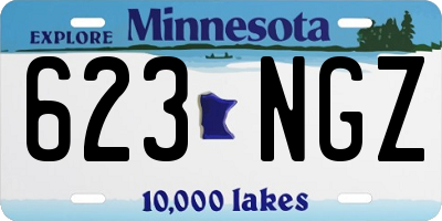 MN license plate 623NGZ