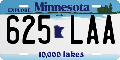 MN license plate 625LAA