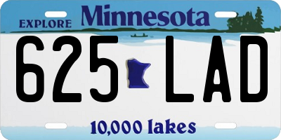 MN license plate 625LAD
