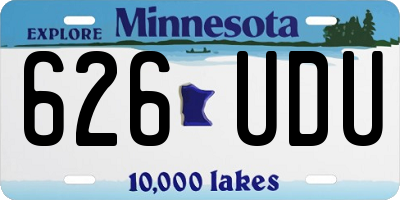 MN license plate 626UDU