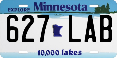 MN license plate 627LAB