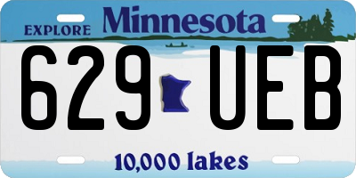 MN license plate 629UEB