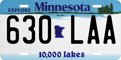 MN license plate 630LAA