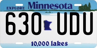 MN license plate 630UDU