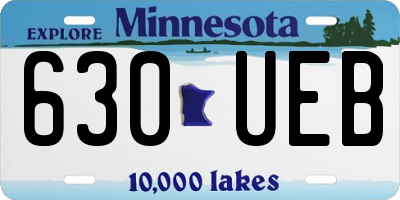 MN license plate 630UEB