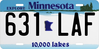 MN license plate 631LAF