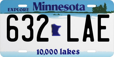 MN license plate 632LAE