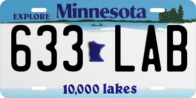 MN license plate 633LAB