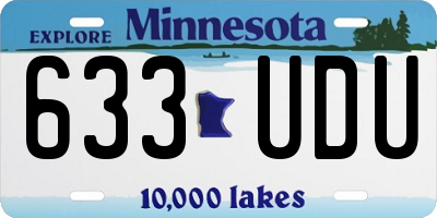 MN license plate 633UDU