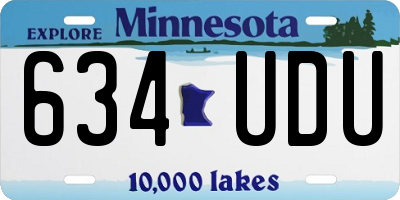 MN license plate 634UDU