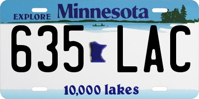 MN license plate 635LAC