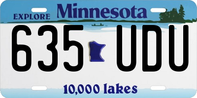 MN license plate 635UDU