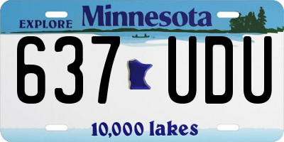MN license plate 637UDU