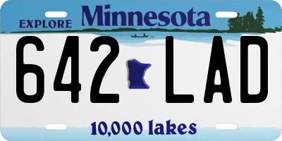 MN license plate 642LAD