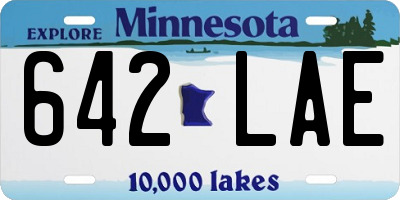 MN license plate 642LAE