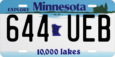 MN license plate 644UEB