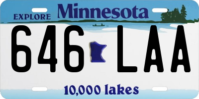 MN license plate 646LAA