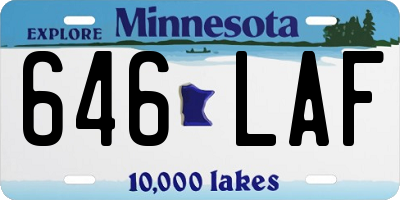 MN license plate 646LAF