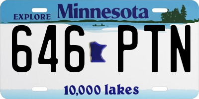 MN license plate 646PTN