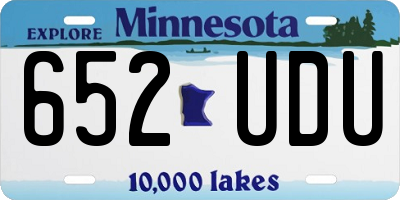 MN license plate 652UDU
