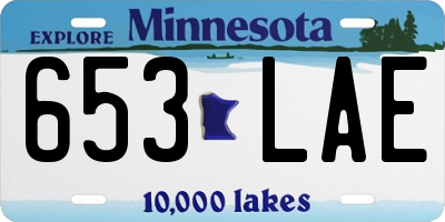 MN license plate 653LAE