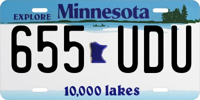 MN license plate 655UDU