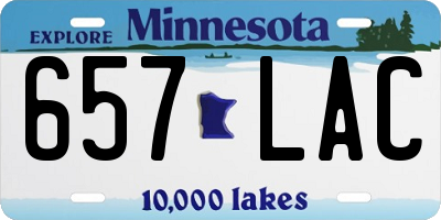 MN license plate 657LAC