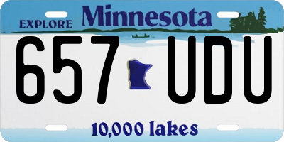 MN license plate 657UDU