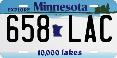 MN license plate 658LAC
