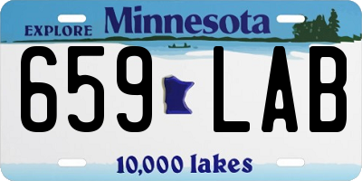 MN license plate 659LAB