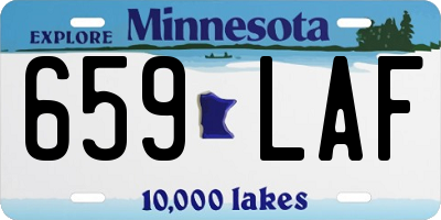 MN license plate 659LAF