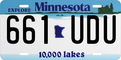 MN license plate 661UDU