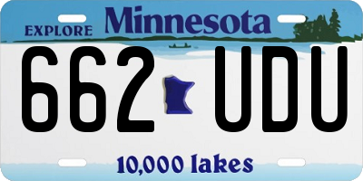MN license plate 662UDU