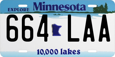 MN license plate 664LAA