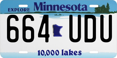 MN license plate 664UDU