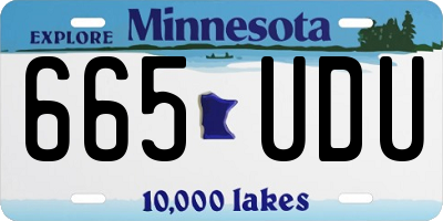 MN license plate 665UDU